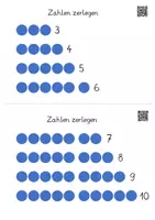 Vorschau - Arbeitsblätter - Die Zahlen bis 10 zerlegen (mit Lernvideolink) - Seite 3