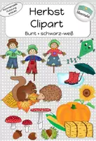 Vorschau - selbst erstellte Cliparts/Grafiken - Cliparts Herbst schwarz-weiß und bunt - Deckblatt