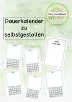 Vorschau - Arbeitsblätter - Unterrichtsreihe Kalender, Jahr, Tagesablauf, Datum - Seite 1