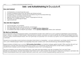 Vorschau - Unterrichtsreihen - Satz- und Aufsatztraining in Grundschrift - Seite 1