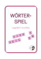 Vorschau - Stationenlernen - Wörterspiel: Langes Wort - kurze Wörter - Deckblatt