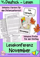 Vorschau - Arbeitsblätter - Lesekonferenz November - Deckblatt