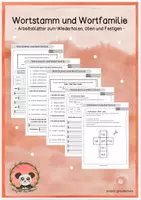 Vorschau - Arbeitsblätter - Arbeitsblätter zum Thema "Wortstamm und Wortfamilie" - Klasse 2/3 - Deckblatt