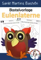 Vorschau - Mal- und Bastelvorlagen - Eulenlaterne Bastelvorlage für Sankt Martin - Deckblatt