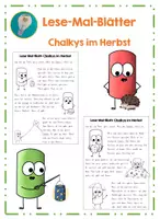 Vorschau - Arbeitsblätter - Lese-Mal-Blätter Chalkys im Herbst - Deckblatt