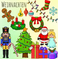 Vorschau - selbst erstellte Cliparts/Grafiken - Weihnachten: 58 verschieden Cliparts - Deckblatt