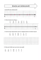Vorschau - Arbeitsblätter - Arbeitsblatt Brüche am Zahlenstrahl - Seite 1