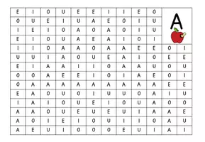 Vorschau - Arbeitsblätter - Buchstaben im Raster finden 1. Klasse - Deckblatt