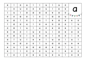 Vorschau - Arbeitsblätter - Buchstaben im Raster finden 1. Klasse - Seite 1