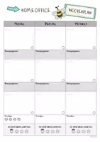 Vorschau - Arbeitsblätter - HomeOffice Wochenplan Leerformular - Seite 1