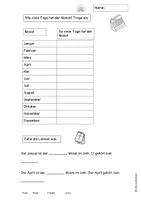Vorschau - Arbeitsblätter - AB Kalender, Jahr, Woche, Tagesablauf - Seite 2