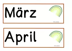Vorschau - Poster - Tafelmaterial Kalender, Jahr, Wochentage, Tagesablauf - Seite 2