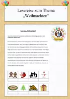 Vorschau - Arbeitsblätter - Lesereise zum Thema Weihnachten - Deckblatt