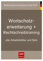 Vorschau - Arbeitsblätter - Materialsammelpaket Wortschatzerweiterung und Rechtschreibtraining - Deckblatt