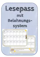 Vorschau - Arbeitsblätter - Lesepass mit Belohnungssystem für schwache Leser - Deckblatt