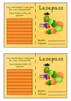 Vorschau - Arbeitsblätter - Lesepass und Leseraupe - Seite 1