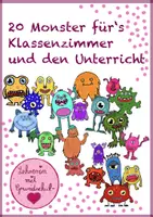 Vorschau - Bildkarten - 20 Monster für’s Klassenzimmer und den Unterricht - Deckblatt