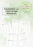 Vorschau - Arbeitsblätter - Wörterbuch - Deckblatt