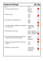 Vorschau - Test - Test: Huldrych Zwingli (mit Lösung) - Seite 3