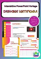 Vorschau - Lehrpläne/Lehrermaterial - Interaktive PowerPoint Vorlage "Digitales Lernmodul" - Deckblatt
