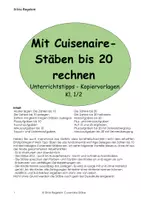 Vorschau - Arbeitsblätter - Cuisenaire-Materialpaket: Mit Cuisenaire-Stäben bis 20 rechnen - Seite 1