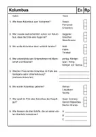 Vorschau - Arbeitsblätter - Christoph Kolumbus‘ erste Fahrt - Deckblatt