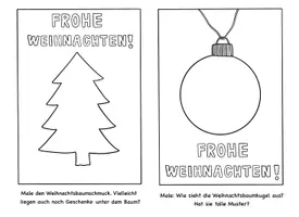 Vorschau - Mal- und Bastelvorlagen - Weihnachtskarten Grundschule, Weihnachten Kunst, Basteln Weihnachten, Karten zu Weihnachten - Seite 1