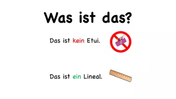 Vorschau - Arbeitsblätter - DaZ/ DaF/ kein/ keine/ unbestimmte Artikel/ ein/ eine/ negative Sätze - Seite 1