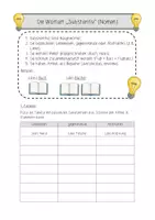 Vorschau - Arbeitsblätter - Wortart "Substantiv" (inklusive Lösung) Klimamaterial - Seite 1