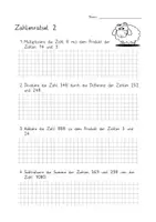 Vorschau - Arbeitsblätter - 3 x Zahlenrätsel Klasse 4 Begriffe Summe, Differenz, Produkt und Quotient - Seite 3