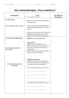 Vorschau - Unterrichtsreihen - Tiere modellieren mit Modelliermasse - Deckblatt
