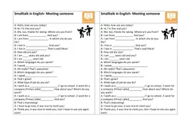 Vorschau - Arbeitsblätter - A1- Englisch - Meeting someone- Small talk in English - Seite 1