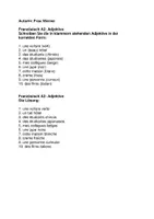 Vorschau - Arbeitsblätter - Französisch A2 Das Adjektiv - mit Lösung - Deckblatt