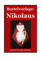 Vorschau - Mal- und Bastelvorlagen - Bastelvorlage: Nikolaus (schnell und einfach) - Deckblatt
