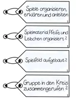 Vorschau - Arbeitsblätter - Spiele organisieren, erklären und anleiten Spielekartei - Deckblatt