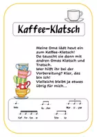 Vorschau - Arbeitsblätter - "Kaffee-Klatsch": Ein Rhythmus-Rap zum Erlernen und Festigen von Notenwerten - Deckblatt