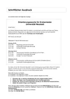 Vorschau - Arbeitsblätter - telc B2 Bitte um Informationen über Orientierungswoche + Musterlösung - Deckblatt
