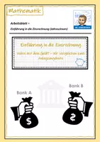 Vorschau - Arbeitsblätter - Einführung in die Zinsrechnung - Einstiegsaufgabe - Deckblatt