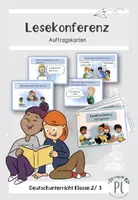 Vorschau - Aufgabenkarten - Lesekonferenz - Auftragskarten zum Ablauf - Deckblatt