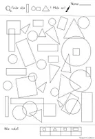 Vorschau - Arbeitsblätter - Ebene Figuren Klasse 1 Geometrische Formen finden - Deckblatt