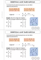 Vorschau - Arbeitsblätter - Bruchrechnung Mini-Heft | Addition Subtraktion Klasse 5-6 - Seite 3