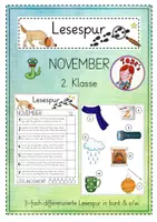 Vorschau - Arbeitsblätter - Mini-Lesespur November (3-fach differenziert) - Deckblatt