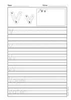 Vorschau - Arbeitsblätter - Arbeitsblätter Buchstabe V Druckschrift, Buchstabeneinführung, DaZ, Deutsch - Seite 2