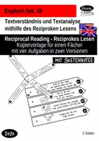 Vorschau - Mal- und Bastelvorlagen - Reziprokes Lesen - Reciprocal reading - Vorlage für einen Fächer auf Englisch - Deckblatt