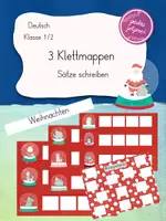 Vorschau - Spiele - 3 Klettmappen I Sätze legen I Weihnachten I ab Kl.1 - Deckblatt