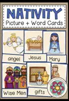 Vorschau - Bildkarten - Nativity - Picture + Word Cards (die Weihnachtsgeschichte) - Deckblatt