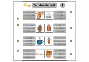Vorschau - Stationenlernen - Klammerkarten Wortschatz Herbst (DaZ) - Seite 3