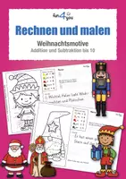 Vorschau - Arbeitsblätter - Weihnachten - Rechnen und malen (Addition und Subtraktion bis 10) - Deckblatt