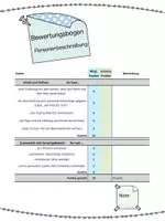 Vorschau - Klassenarbeiten - Bewertungsbogen Personenbeschreibung SEK I - Deckblatt