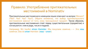 Vorschau - Präsentationen/Tafelbilder - Притяжательные местоимения - Possessivpronomen A1-A2 - Seite 3